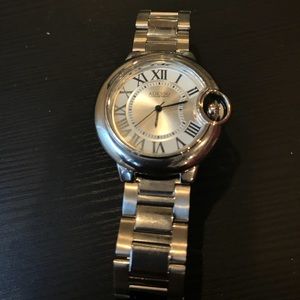 Adesso silver and white watch